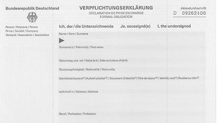 Verpflichtungserklärung - Auswärtiges Amt